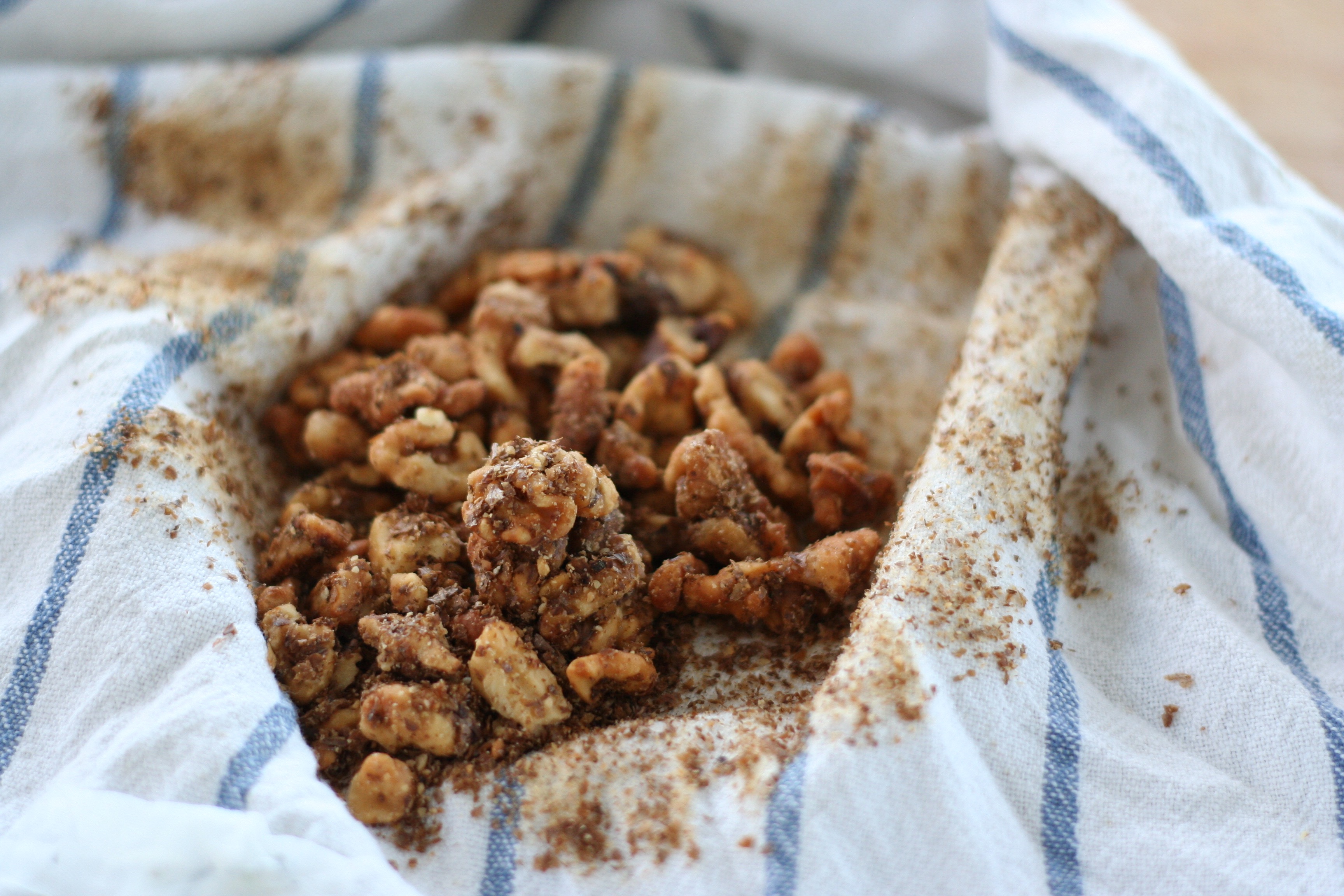 Toasted, Rubbed Walnuts