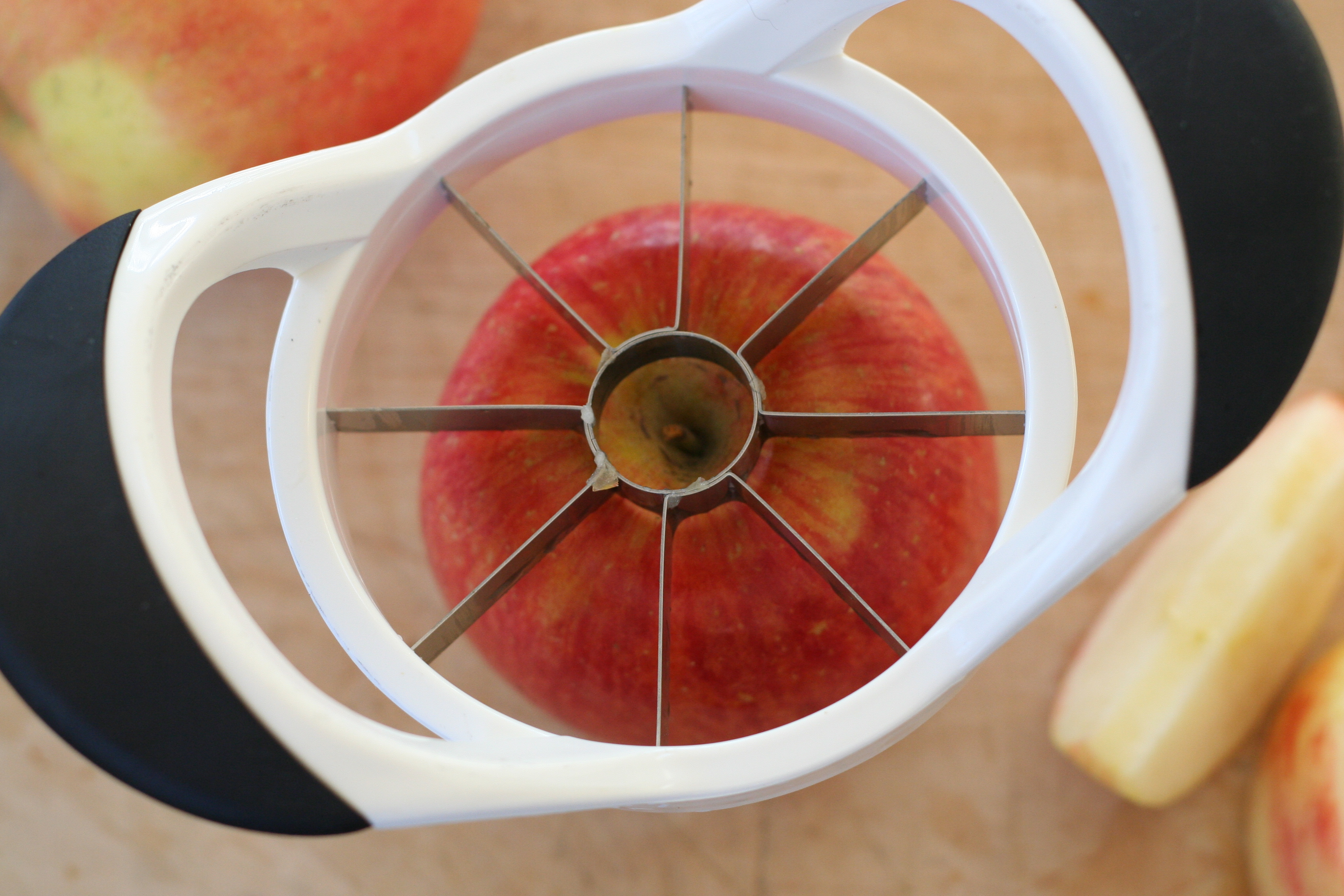 Cutting Apple with Slicer/Corer