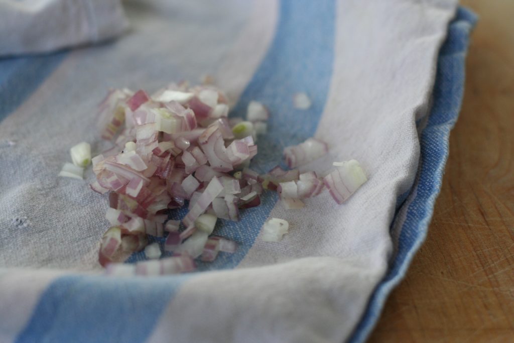 Shallots in Towel