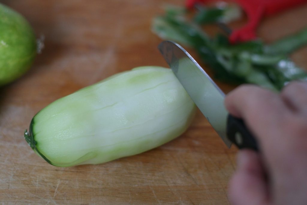 Cutting the Ends Off a Cucumber