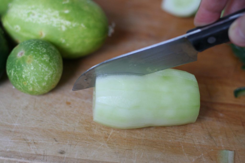 Cutting a Cucumber End to End