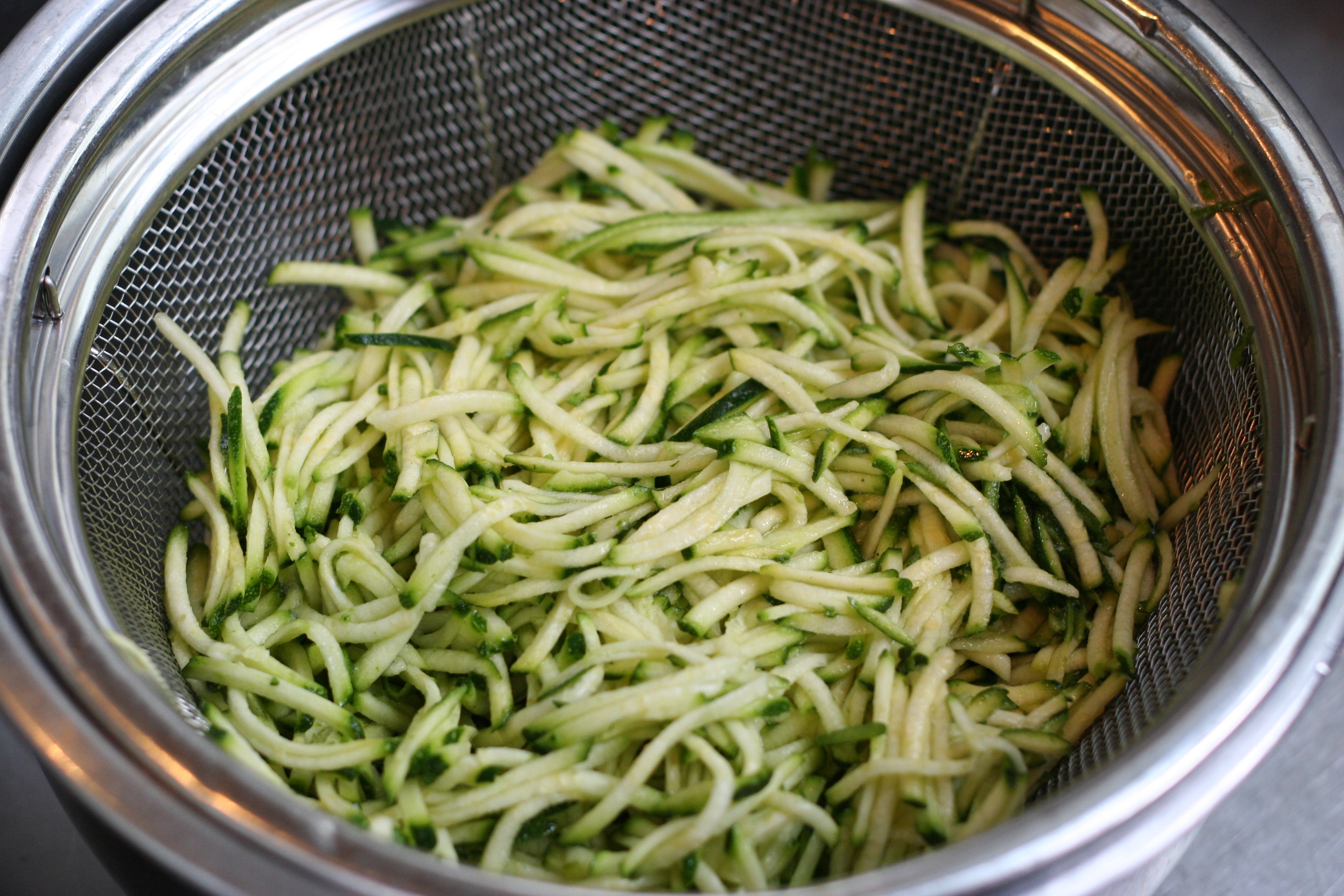 Grated, Salted Zucchini