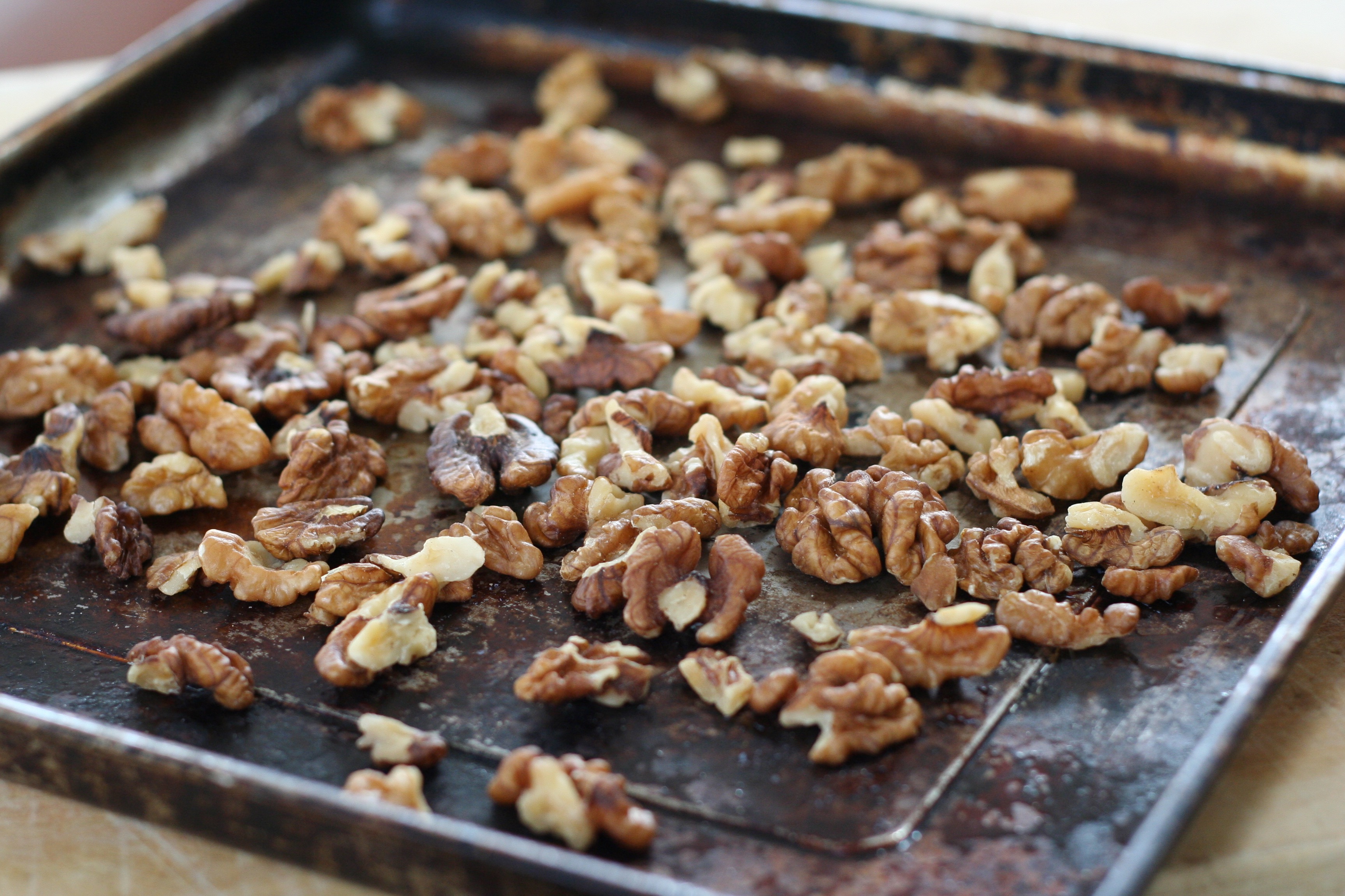 Walnuts on Baking Sheet